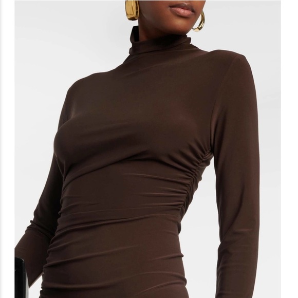 Norma Kamali Brown Asymmetrical Dress - Picture 6 of 13